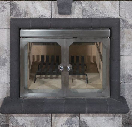 Glass Door Fireplace Upgrade Option